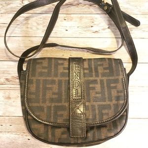 Fendi vintage crossbody bag purse w/ logo